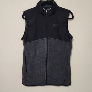 Under Armour zip up vest youth XL coldgear Black Gray New